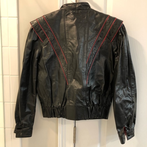 Vintage 80s Leather Jacket - Picture 4 of 7